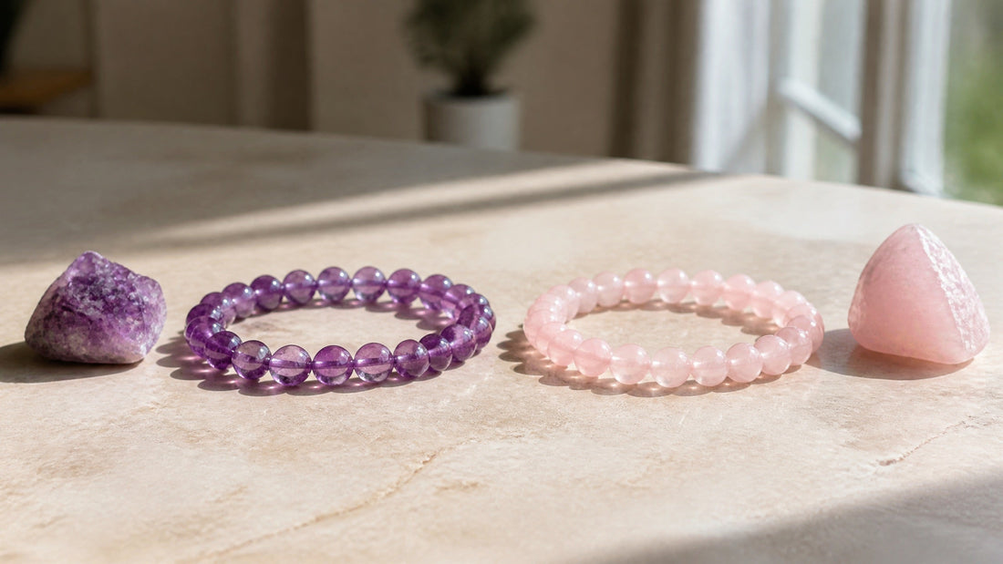 Amethyst vs Rose Quartz: Same Family, Completely Different Stones