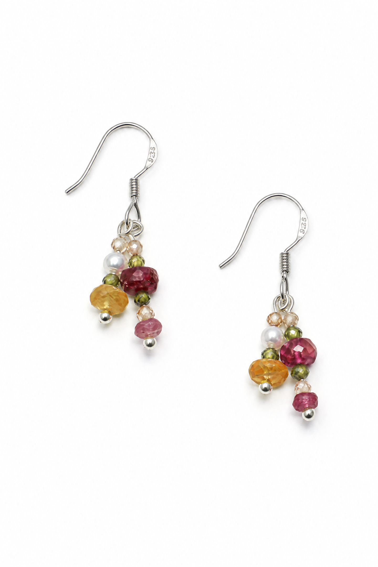 IRIS VINE Mixed Gemstone Earrings by SITU — natural stone sterling silver jewelry