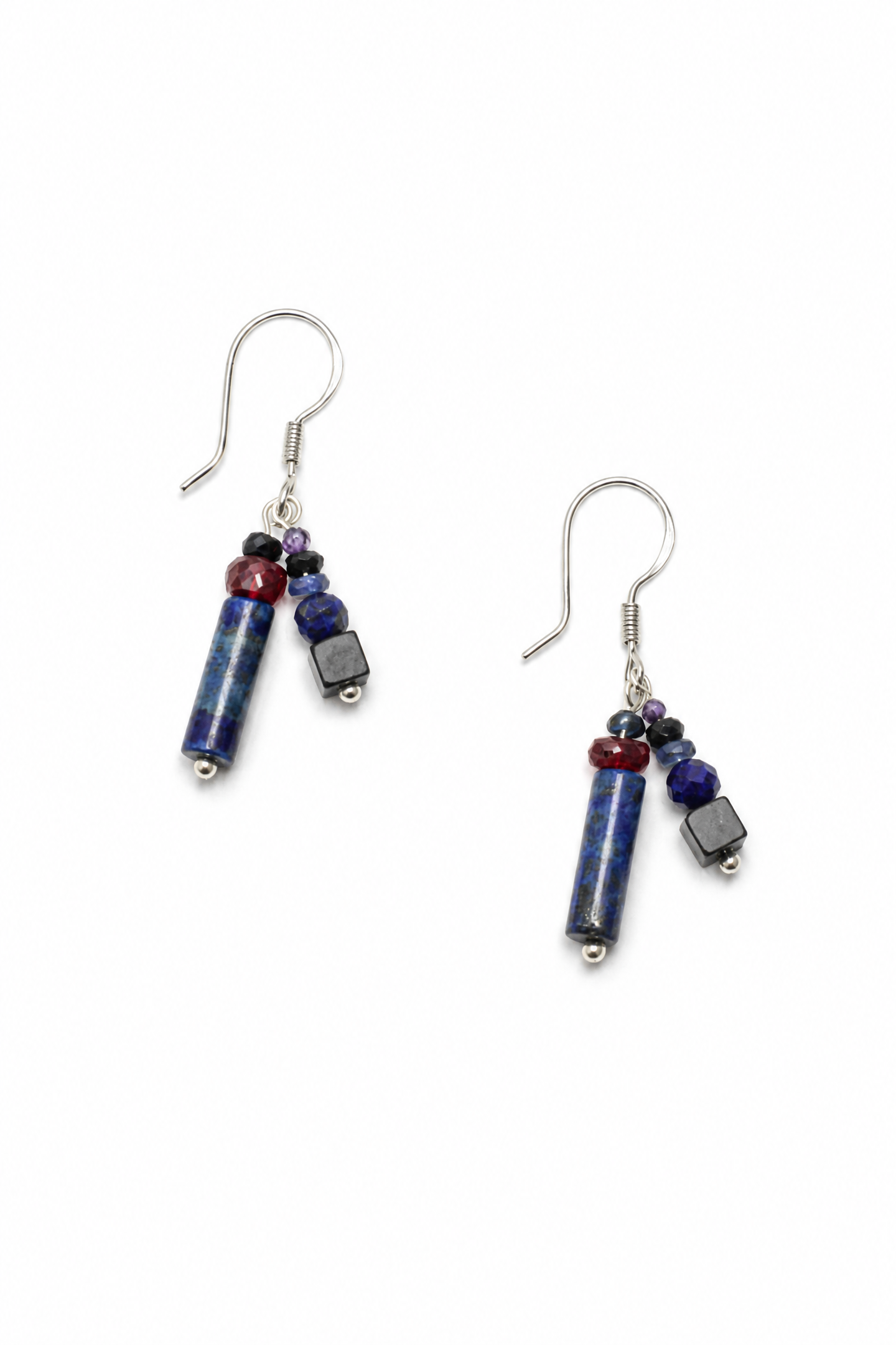 LAZULI VINE Lapis & Mixed Gemstone Earrings by SITU — natural stone sterling silver jewelry