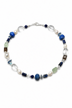 CYAN NEBULA Lapis & Crystal Necklace by SITU — natural stone sterling silver jewelry