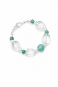 AMAZON RIPPLE Amazonite & Quartz Bracelet by SITU — natural stone sterling silver jewelry