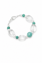 AMAZON RIPPLE Amazonite & Quartz Bracelet by SITU — natural stone sterling silver jewelry