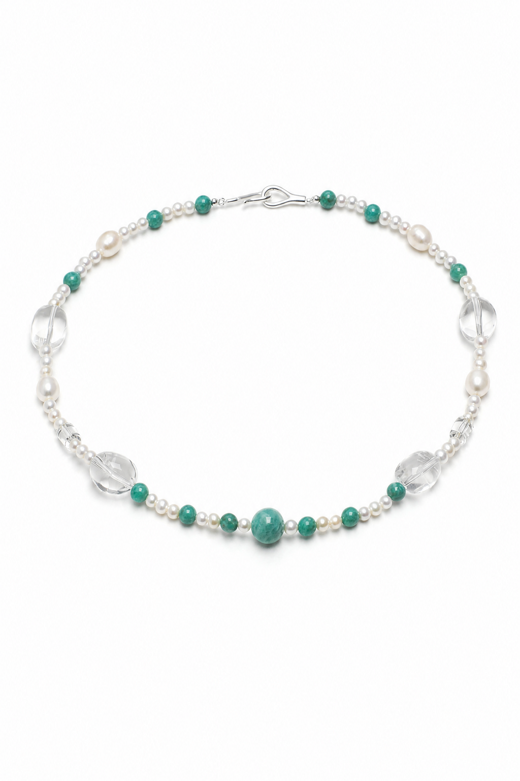 AMAZON TIDE Amazonite & Quartz Necklace by SITU — natural stone sterling silver jewelry