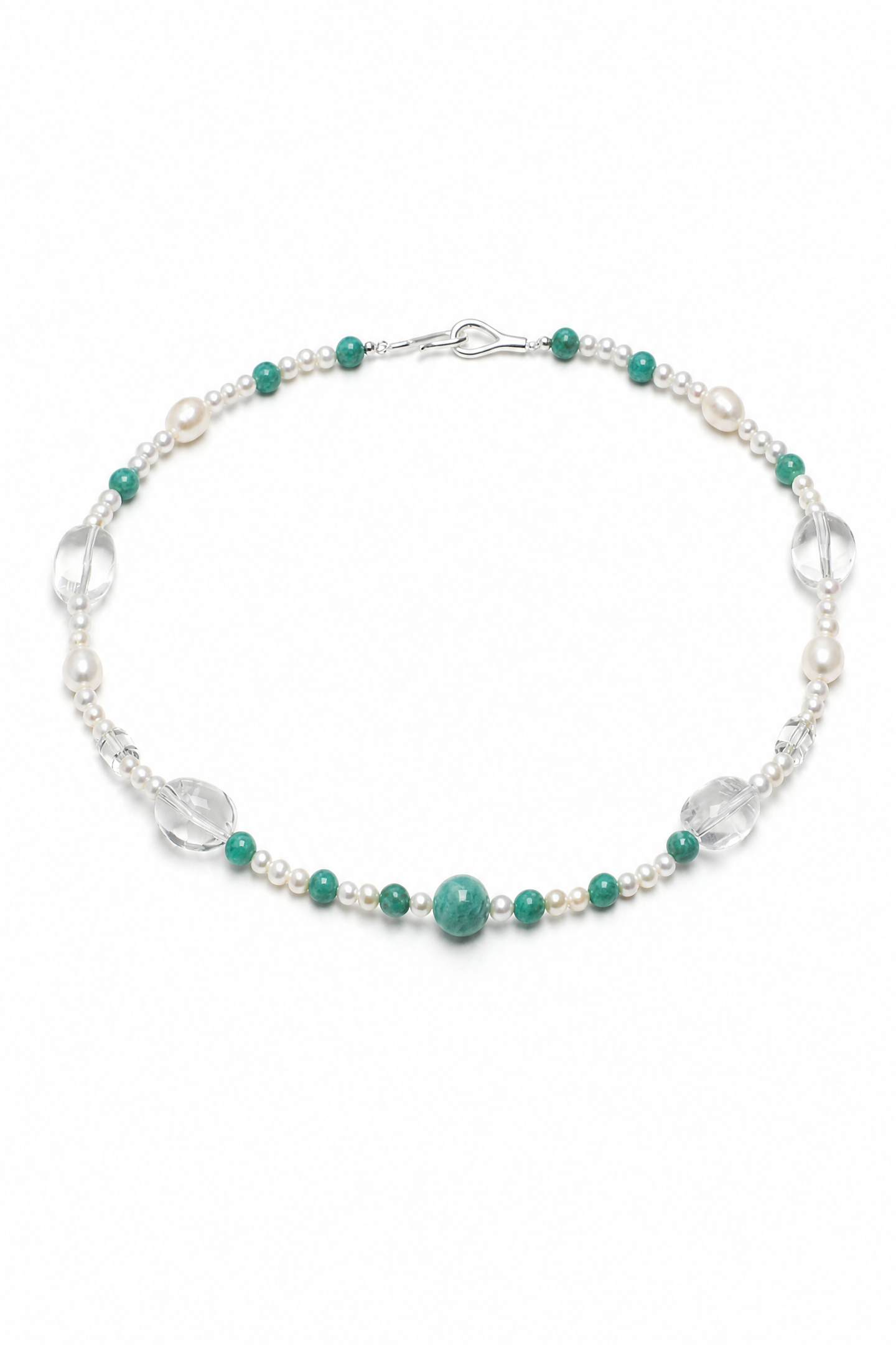 AMAZON TIDE Amazonite & Quartz Necklace by SITU — natural stone sterling silver jewelry