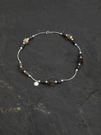 FOREST ROCK Phantom Quartz & Moss Agate Necklace — SITU mineral jewelry detail