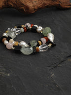 WILDERNESS ESSENCE Green Quartz & Prehnite Necklace — SITU mineral jewelry detail