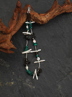 FOREST SHARD Smoky Quartz & Malachite Necklace — SITU mineral jewelry detail