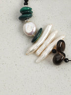 DEEP FOREST SHARD · Smoky Quartz & Malachite Bracelet