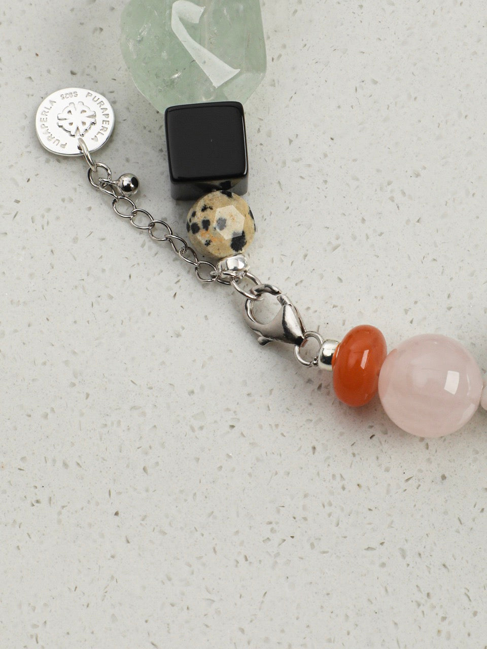 WILDERNESS ESSENCE Green Quartz & Prehnite Bracelet — SITU mineral jewelry detail
