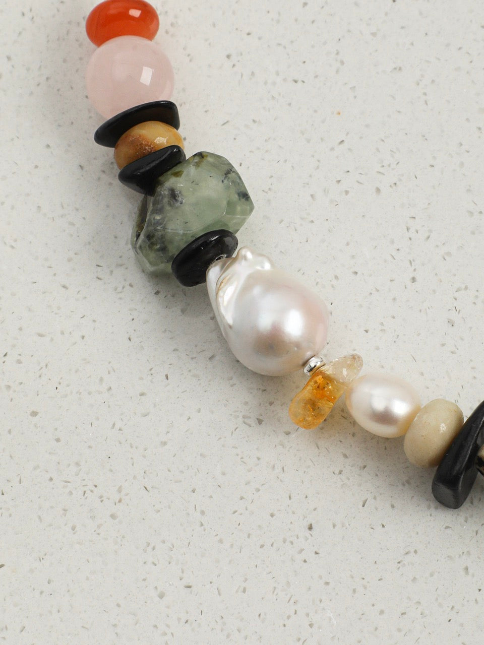 WILDERNESS ESSENCE · Green Quartz & Prehnite Necklace