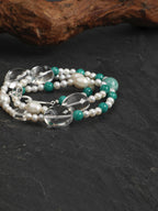 AMAZON TIDE Amazonite & Quartz Necklace — SITU mineral jewelry detail