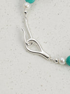 AMAZON RIPPLE Amazonite & Quartz Bracelet — SITU mineral jewelry detail