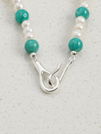 AMAZON TIDE Amazonite & Quartz Necklace — SITU mineral jewelry detail