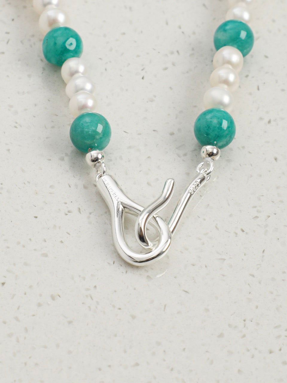 AMAZON TIDE Amazonite & Quartz Necklace — SITU mineral jewelry detail
