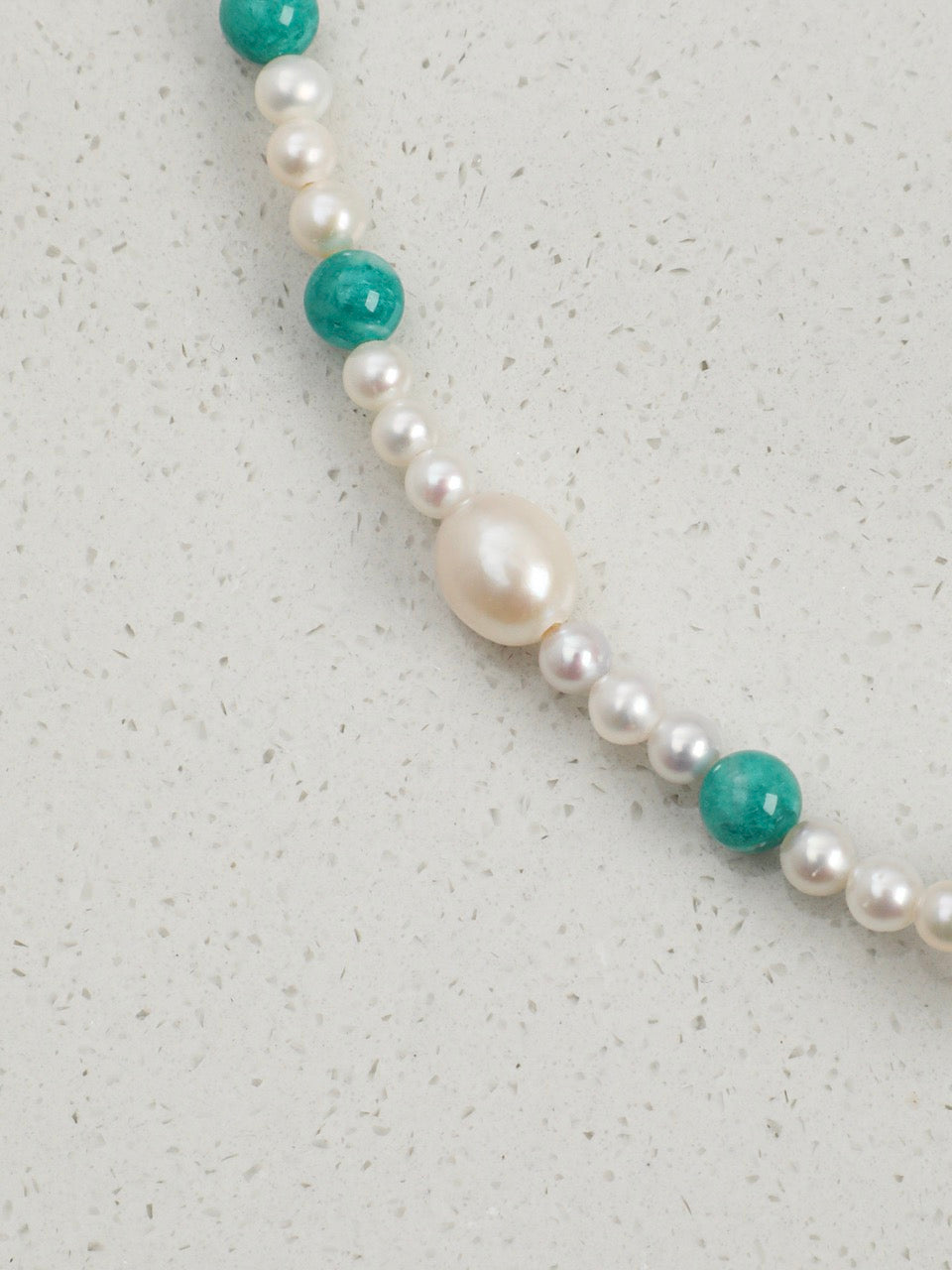 AMAZON TIDE Amazonite & Quartz Necklace — SITU mineral jewelry detail