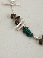 FOREST SHARD · Smoky Quartz & Malachite Necklace