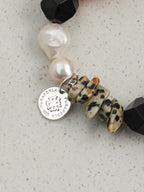 CRIMSON PULSE Red Agate & Pearl Bracelet — SITU mineral jewelry detail