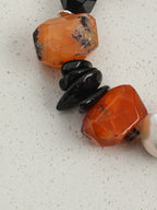 CRIMSON PULSE Red Agate & Pearl Bracelet — SITU mineral jewelry detail