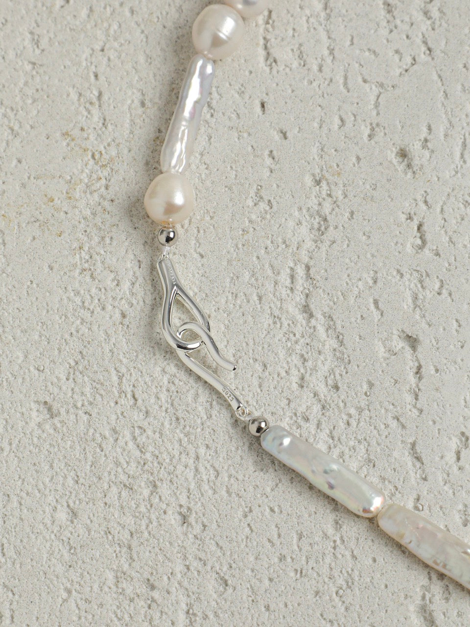 DEEP TIDAL MARK Lapis & Pearl Necklace — SITU mineral jewelry detail