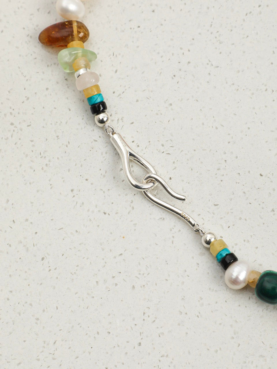 MULTIVERSE CRAG Multi-Stone Necklace — SITU mineral jewelry detail