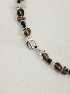SMOKY ORDER Quartz & Tourmaline Necklace — SITU mineral jewelry detail