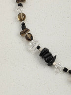 SMOKY ORDER Quartz & Tourmaline Necklace — SITU mineral jewelry detail