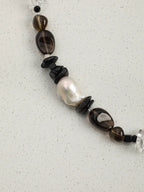 SMOKY ORDER Quartz & Tourmaline Necklace — SITU mineral jewelry detail