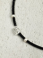 OBSIDIAN RAMPART Multi-Stone Necklace — SITU mineral jewelry detail