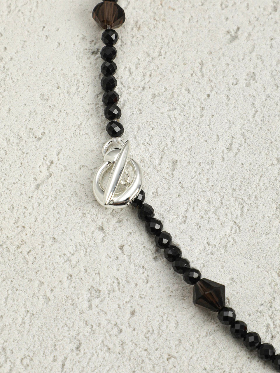 NOCTURNE TRACE Agate & Tourmaline Necklace — SITU mineral jewelry detail