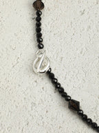 NOCTURNE TRACE Agate & Tourmaline Necklace — SITU mineral jewelry detail