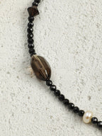 NOCTURNE TRACE Agate & Tourmaline Necklace — SITU mineral jewelry detail