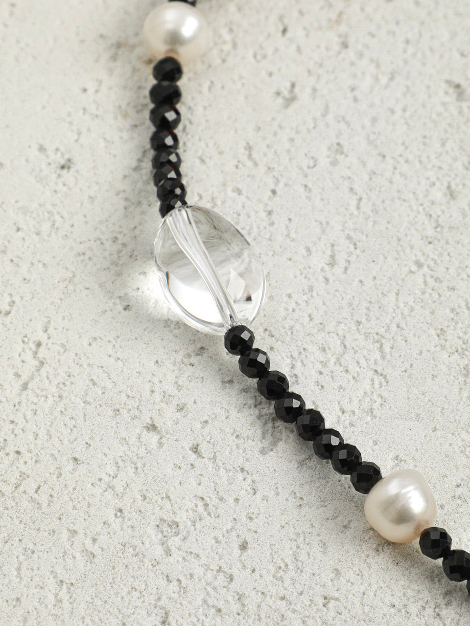NOCTURNE TRACE Agate & Tourmaline Necklace — SITU mineral jewelry detail