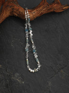 GLACIAL TIDE Dumortierite & Pearl Necklace — SITU mineral jewelry detail