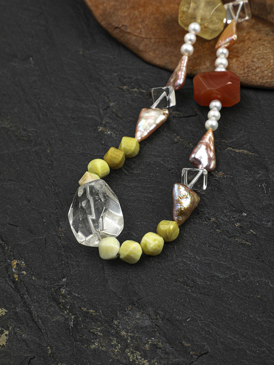 DAWN CRAG · Baroque Pearl & Citrine Necklace
