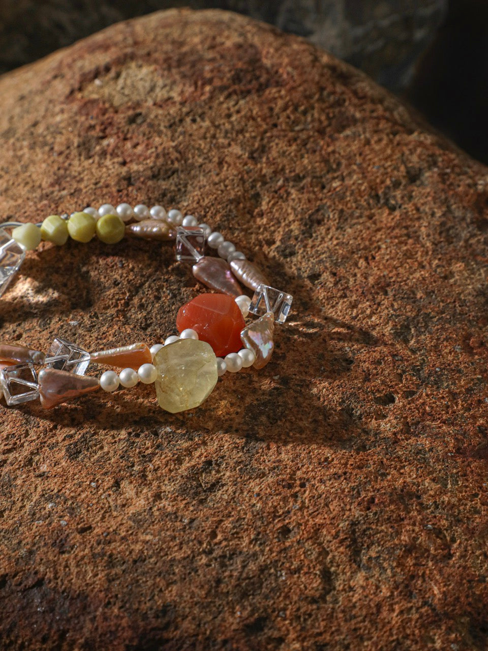 DAWN CRAG · Baroque Pearl & Citrine Necklace