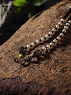 SMOKY STRUCTURE Onyx & Citrine Necklace — SITU mineral jewelry detail