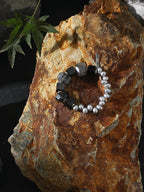 INK STRUCTURE Rutilated Quartz & Agate Bracelet — SITU mineral jewelry detail