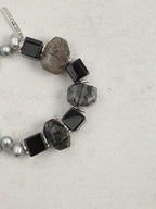 INK STRUCTURE Rutilated Quartz & Agate Bracelet — SITU mineral jewelry detail