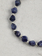 GREY RIPPLE Sodalite & Pearl Double-Wrap Bracelet — SITU mineral jewelry detail