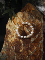 AMBER SCAR Citrine & Pearl Bracelet — SITU mineral jewelry detail