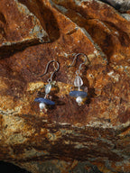 AZURE TIDAL Aquamarine & Kyanite Earrings — SITU mineral jewelry detail