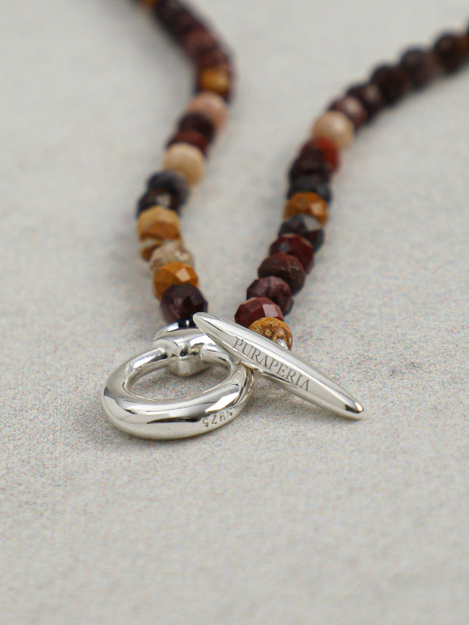 OAKEN AXIS Yellow Jasper Necklace — SITU mineral jewelry detail