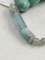 AZURE SURGE Amazonite & Moonstone Bracelet — SITU mineral jewelry detail