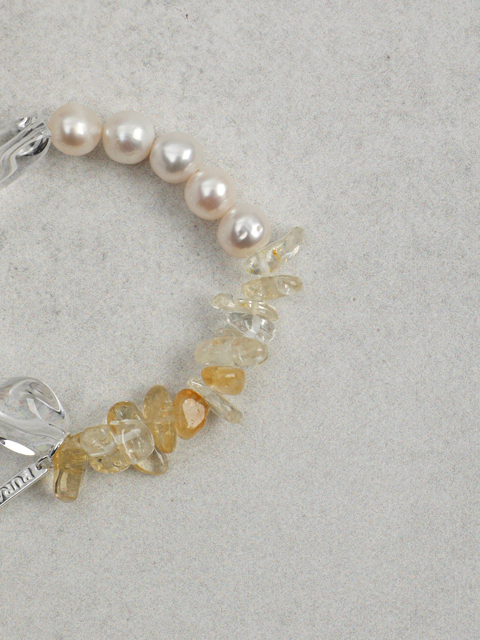 LUCID SCAR Clear Quartz & Citrine Bracelet — SITU mineral jewelry detail