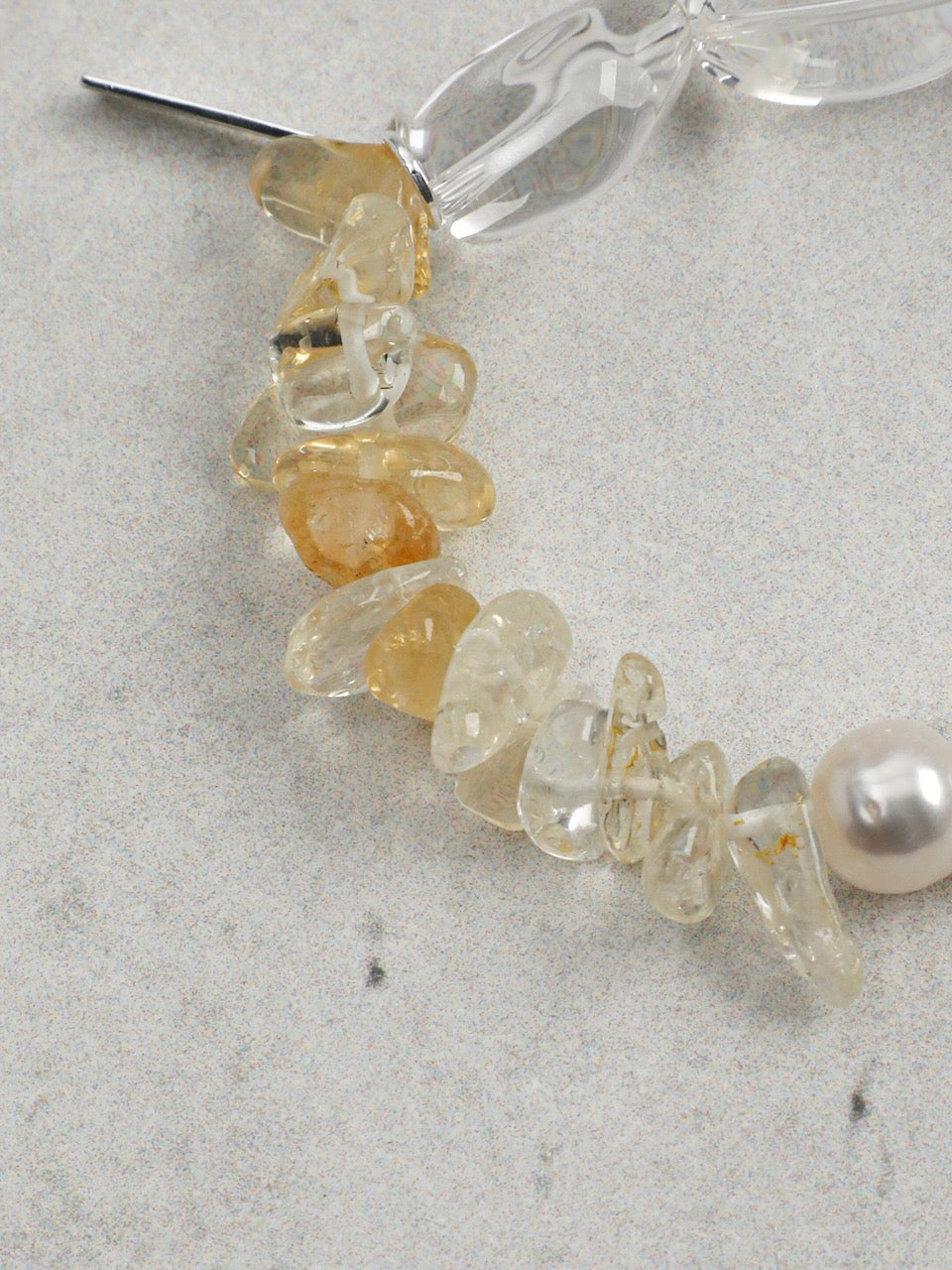 LUCID SCAR Clear Quartz & Citrine Bracelet — SITU mineral jewelry detail