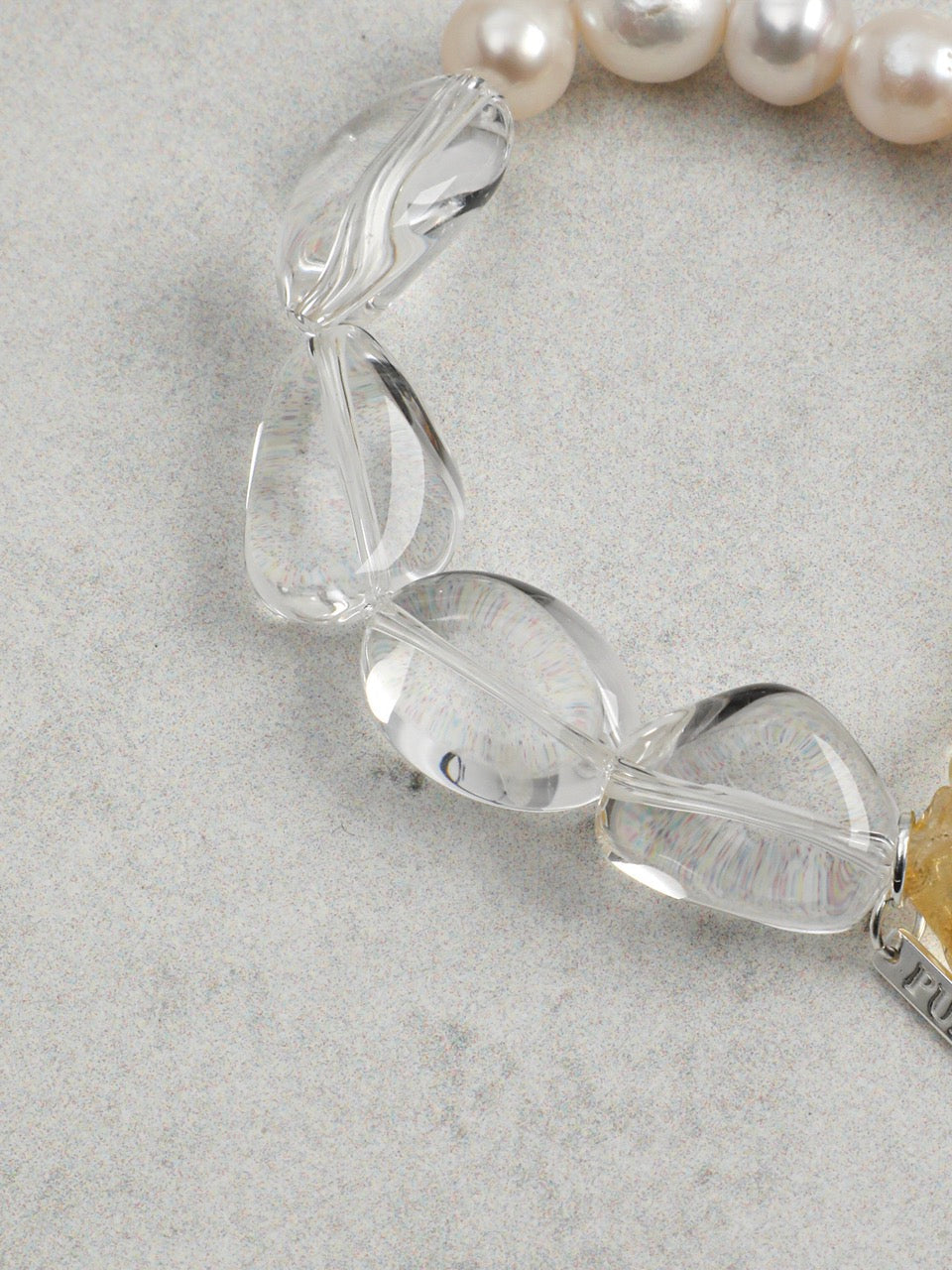 LUCID SCAR Clear Quartz & Citrine Bracelet — SITU mineral jewelry detail