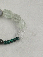 VERDANT TRACE Green Quartz & Malachite Bracelet — SITU mineral jewelry detail