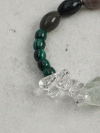 VERDANT TRACE Green Quartz & Malachite Bracelet — SITU mineral jewelry detail