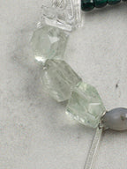 VERDANT TRACE Green Quartz & Malachite Bracelet — SITU mineral jewelry detail