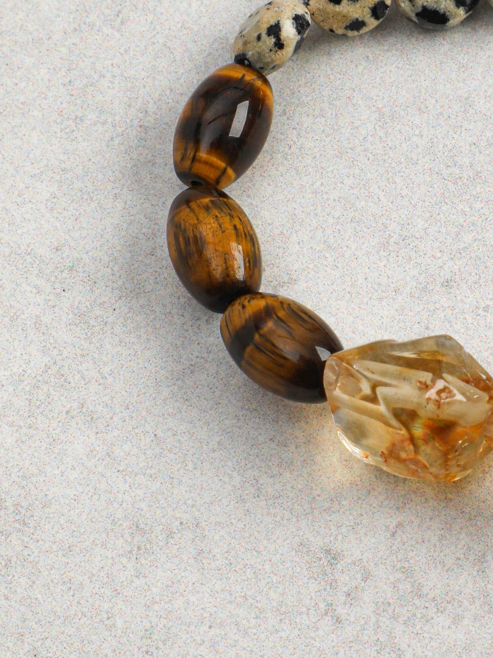 AMBER CORE Citrine & Tiger's Eye Bracelet — SITU mineral jewelry detail